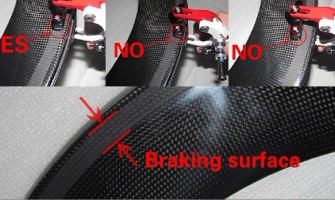 Avoid Rim brake surface melted